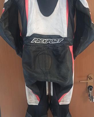 Tuta  in pelle moto Prexport  modello Misano tg 56