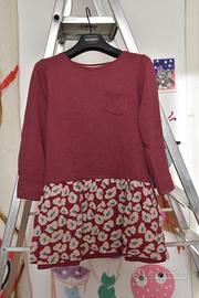 vestito color prugna/bordeaux DP am anni 8/10