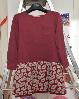 vestito color prugna/bordeaux DP am anni 8/10