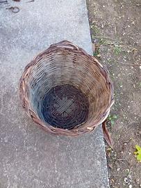 Cesto e Tola da lavàr e paiolo in alluminio