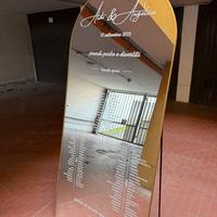 Specchio da terra cornice oro