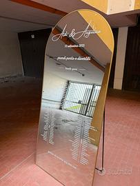 Specchio da terra cornice oro