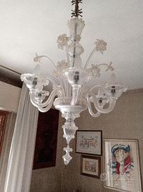 Lampadario in vetro di Murano