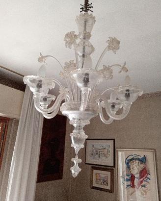 Lampadario in vetro di Murano