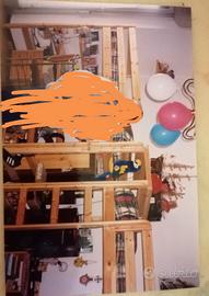 4 letti a castello in pino svedese