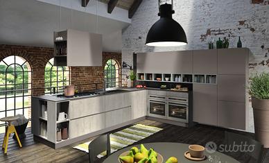 Cucina con Maniglia L. 3.90 Mt. Doppia Colonna