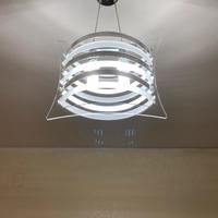 Lampadario - fasce a specchio e fasce satinate