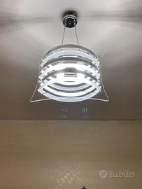 Lampadario - fasce a specchio e fasce satinate