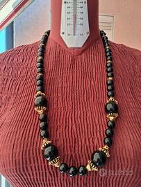 collana ventige  nero e oro