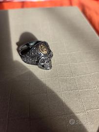 Anello teschio argento