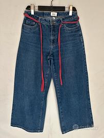 Jeans a palazzo donna, gamba larga, vita alta tg26