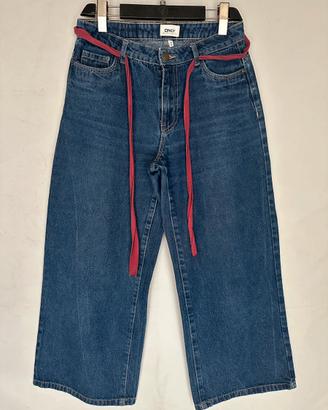 Jeans a palazzo donna, gamba larga, vita alta tg26