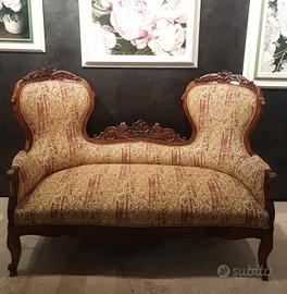 Elegante divano Luigi Filippo dell'800 