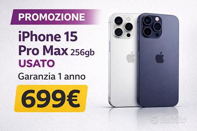 iPhone 15 Pro Max 256GB | Usato | Garanzia 1 anno