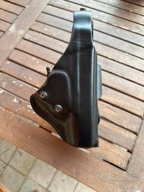 Fondina vega holster cintura in cuoio per glock