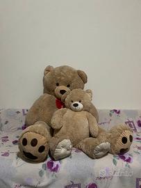coppia orsetti giganti 160 cm + 110 cm morbidissim
