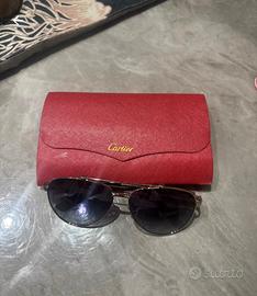Occhiali cartier stile Aviator - argento/platino