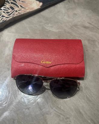 Occhiali cartier stile Aviator - argento/platino