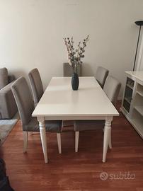 Tavolo rosentorp  Ikea allungabile +n.6 sedie berg