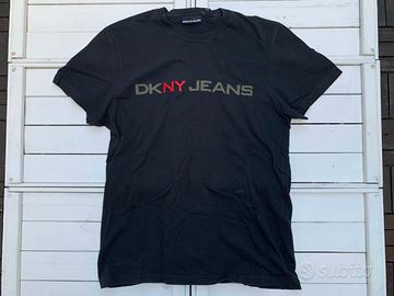 T-shirt Uomo TG. M - DKNY Jeans Cotone Nero