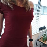 Completino blusa barca con pantalone in cotone