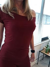 Completino blusa barca con pantalone in cotone