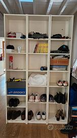 3 IKEA Billy Librerie bianche e 3 elementi top