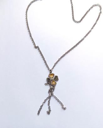 Collana quadrifoglio argento smaltato