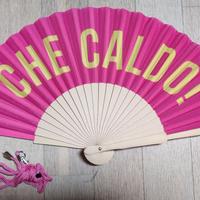 Ventaglio in legno con messaggio “che caldo”