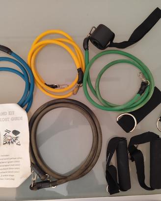 Kit Bande di Resistenza Elastici Fitness completo 
