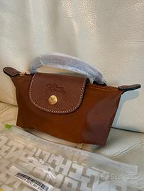 borsa Longchamp mini marrone Cognac nuova