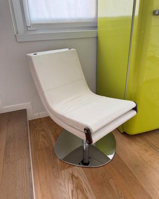 Poltrona relax design bianca reclinabile