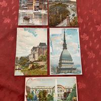 5 cartoline antiche di Torino