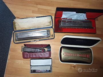 set 5 armoniche a bocca Hohner