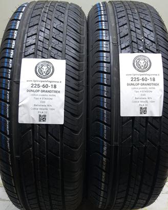 2 GOMME 225 60 18 DUNLOP A66596