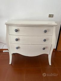 Consolle shabby da ingresso due cassetti