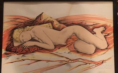 Quadro Andrea Quarto con donna sul letto