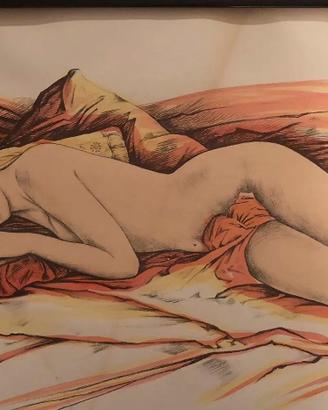 Quadro Andrea Quarto con donna sul letto