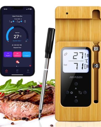 Termometro per Carne Senza Fili con Display LCD