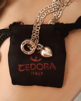 Collana arg. 925 con charm Tedora Italy
