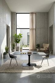 Tavolo IOTA , top in ceramica effetto pietra