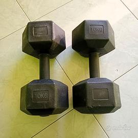 Set 2 Manubri Coppia Pesi Palestra 10 Kg