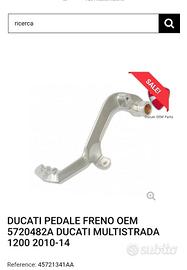 pedalina freno multistrada 