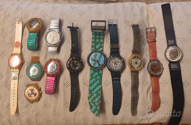 lotto di 12 orologi Swatch vintage 80/90 da testar