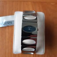 orologio donna quadrante nero acciaio lucido