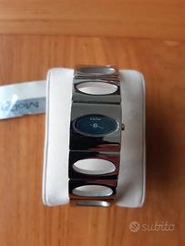 orologio donna quadrante nero acciaio lucido