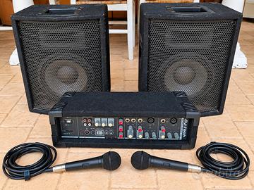 impianto audio D-TECH  completo -2 casse 