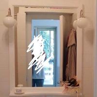 Specchio bagno con applique