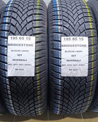4 GOMME 195 65 15 BRIDGESTONE 2024 RIF4633