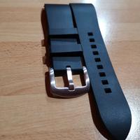 Cinturino in gomma nero da 22 mm